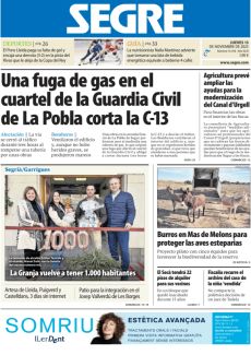 UNA FUGA DE GAS EN EL CUARTEL DE LA GUARDIA CIVIL DE LA POBLA CORTA LA C-13